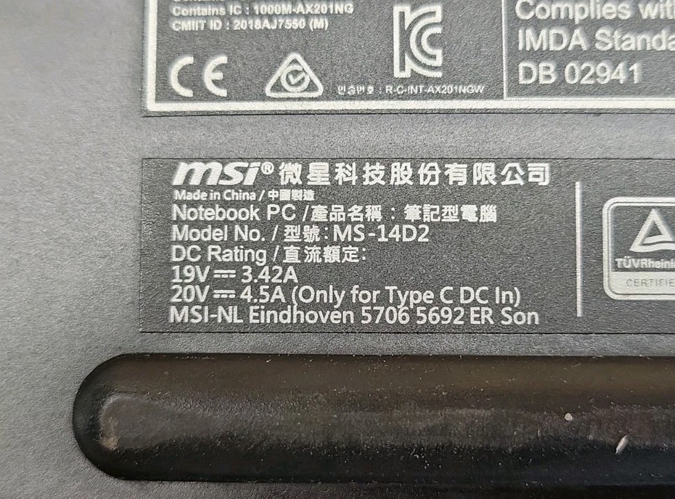 MSI Summit B14, Intel Core i5-1135G7 @ 2.4GHz, 8GB RAM, NO SSD, NO OS *READ*