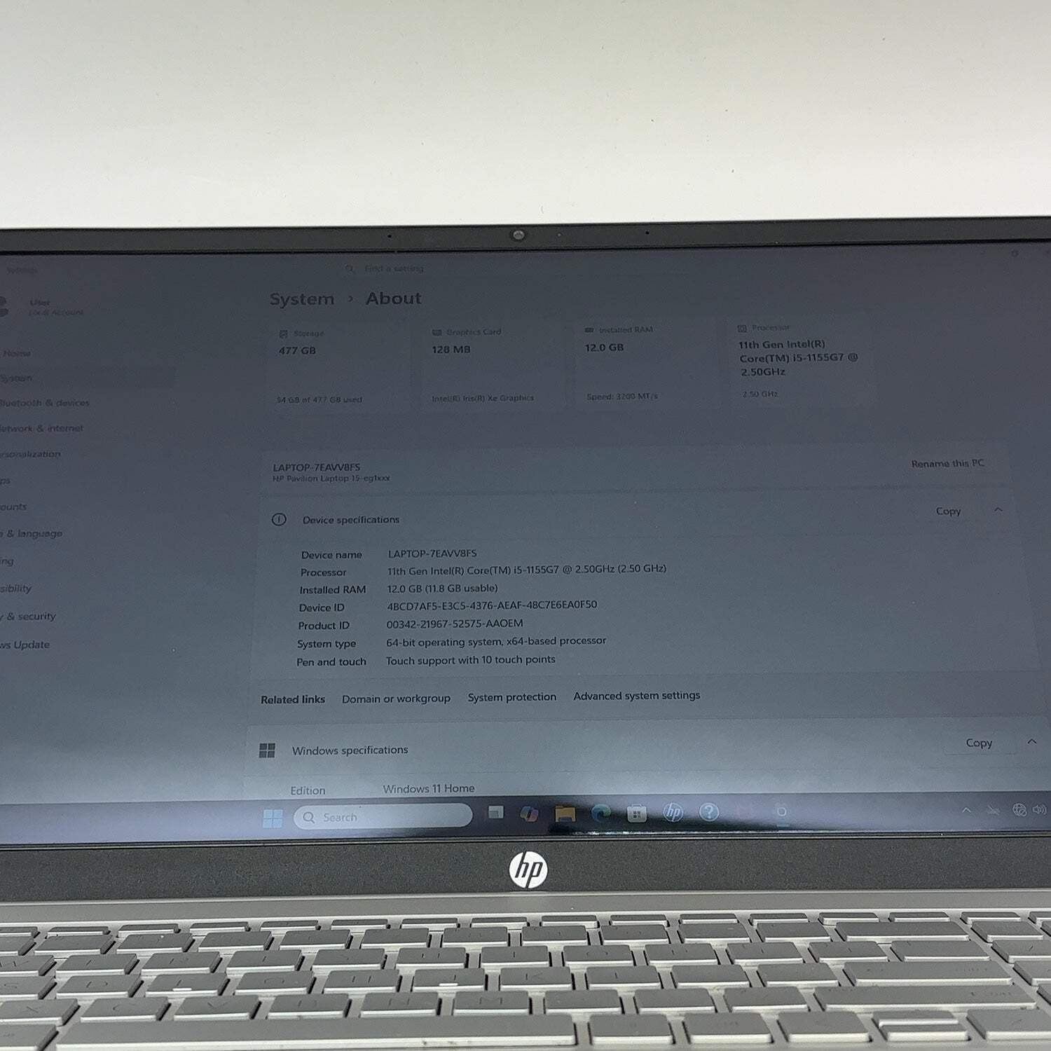 HP Pavilion 15-EG1053CL 15.6″ i5-1155G7 2.5GHz 12GB RAM 500GB SSD