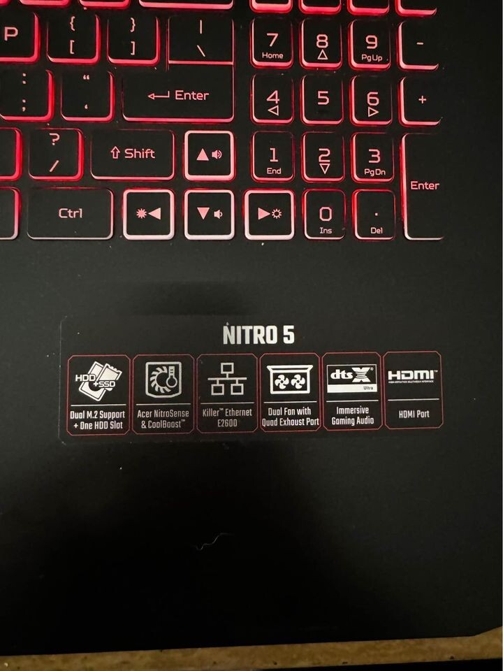 Acer Nitro 5 gaming laptop AN517-41 RTX 3080
