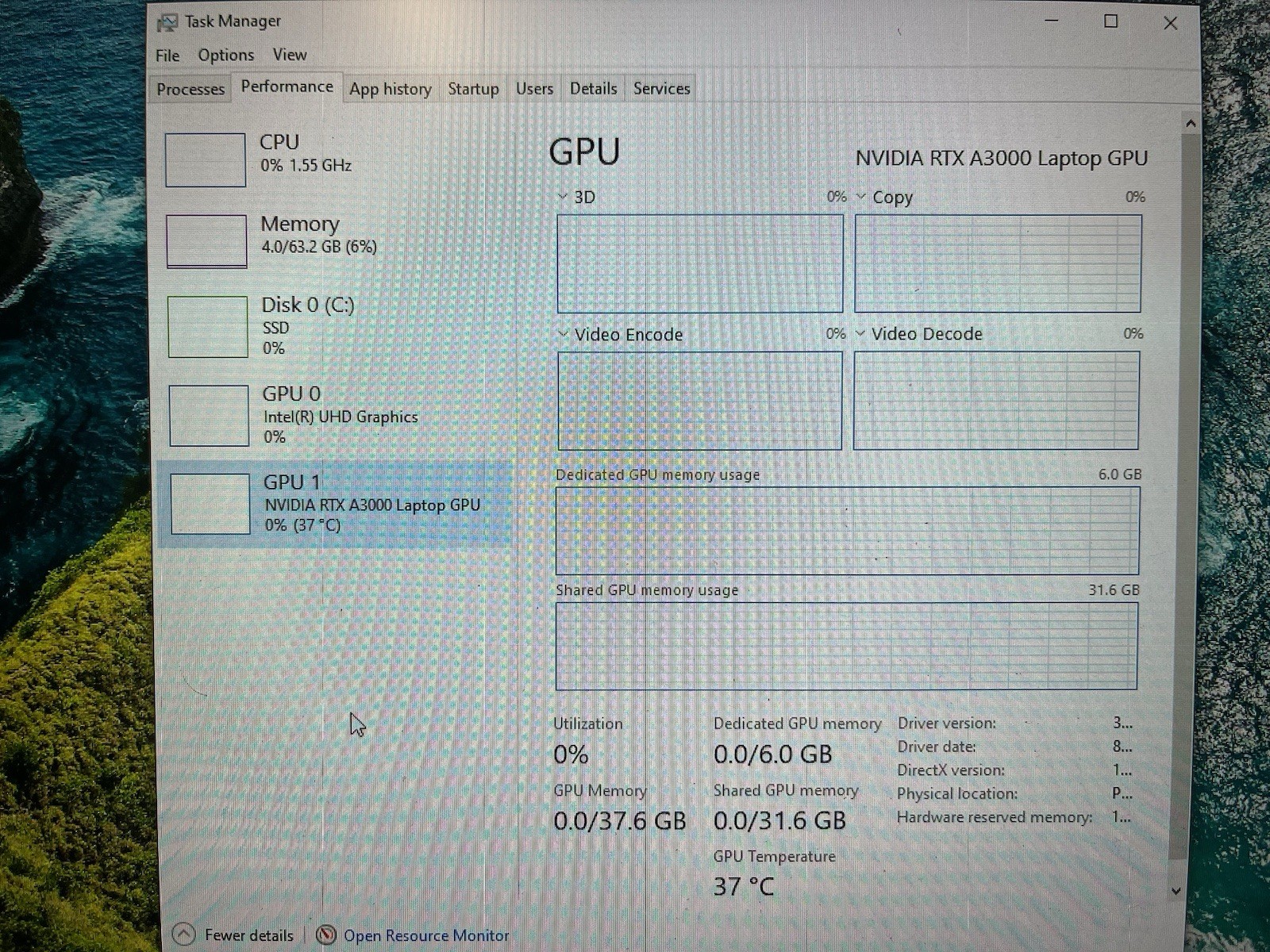 Dell Precision 7760 Core I7-11850H Nvidia RTX A3000, 64gb Ram, 1TB SSD