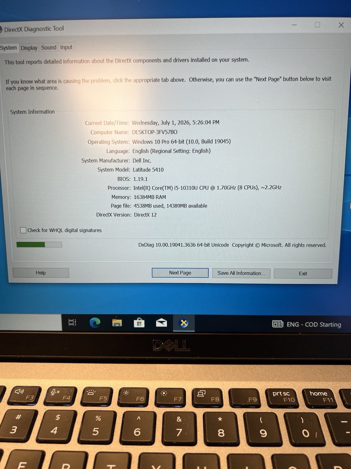 Dell Latitude 5410 Intel Core i5-10310U 1.70GHz 16GB RAM 500 GB SSD No Charger
