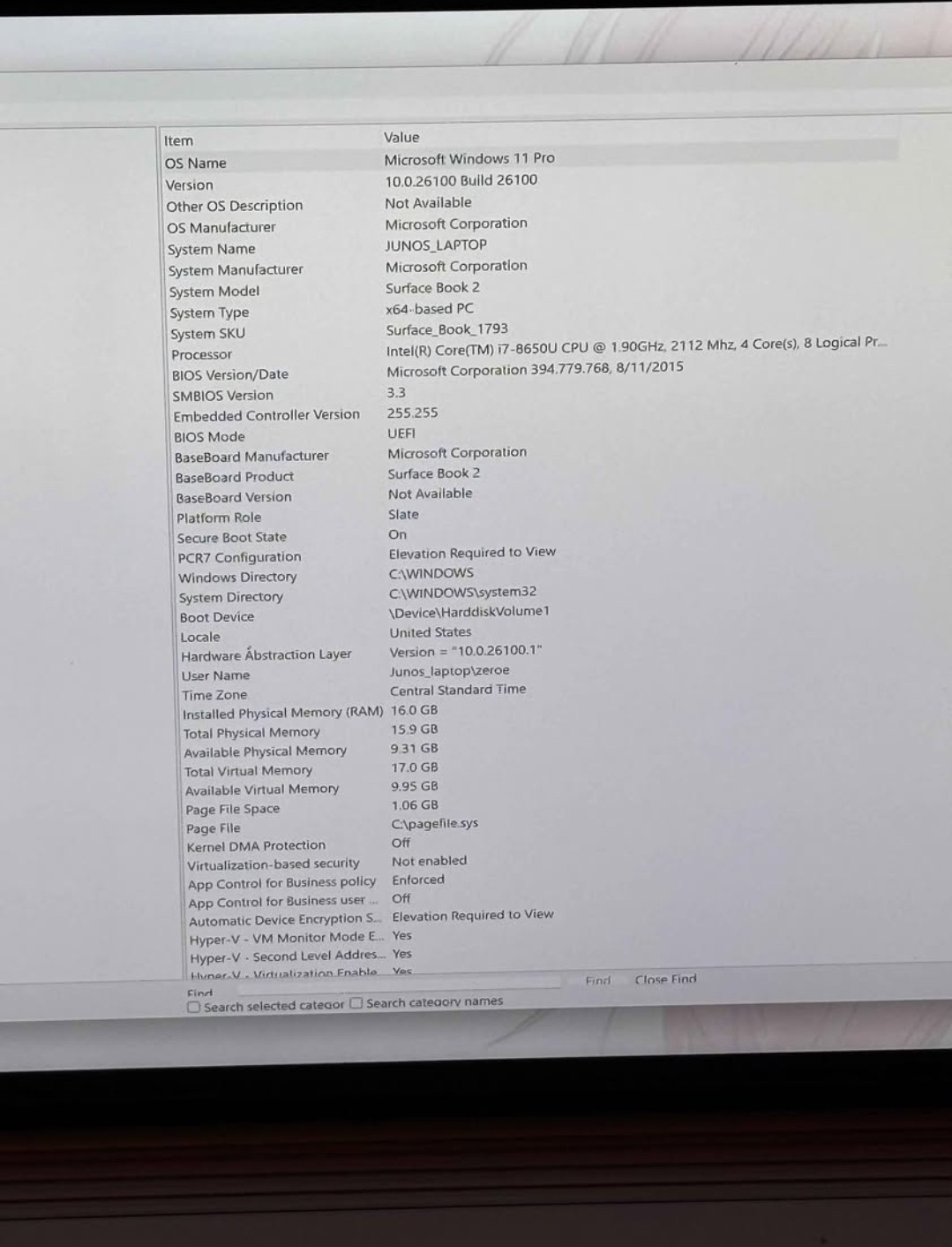 Microsoft Surface Book 2 i7-8650U 1.9GHz 16GB RAM 512GB GeForce GTX 1060