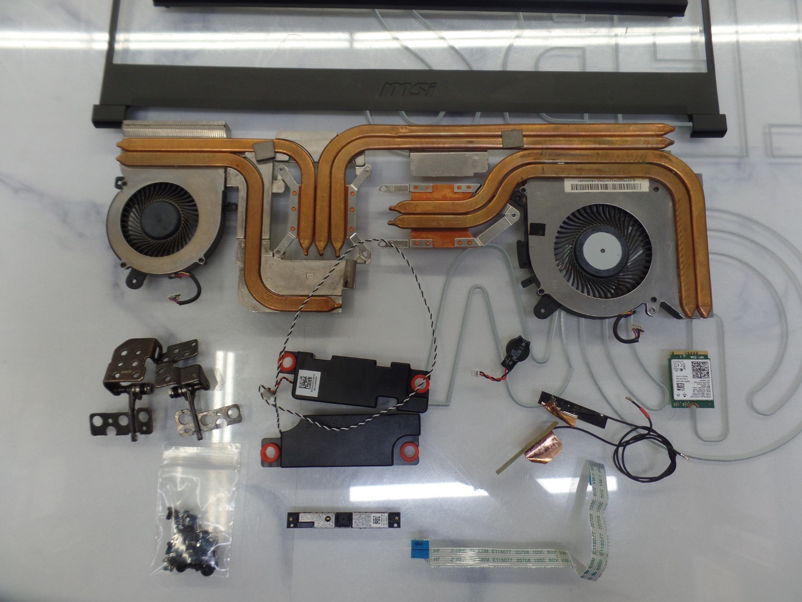 Genuine MSI MS-16W2 Individual Parts Fan/Heatsink/speakers/Camera/Hinges ETC
