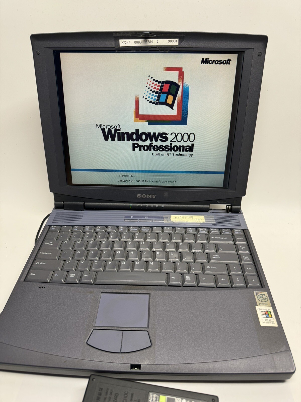 VINTAGE Sony VAIO PCG-F340 Laptop w/OEM Power Adapter For parts or repair.