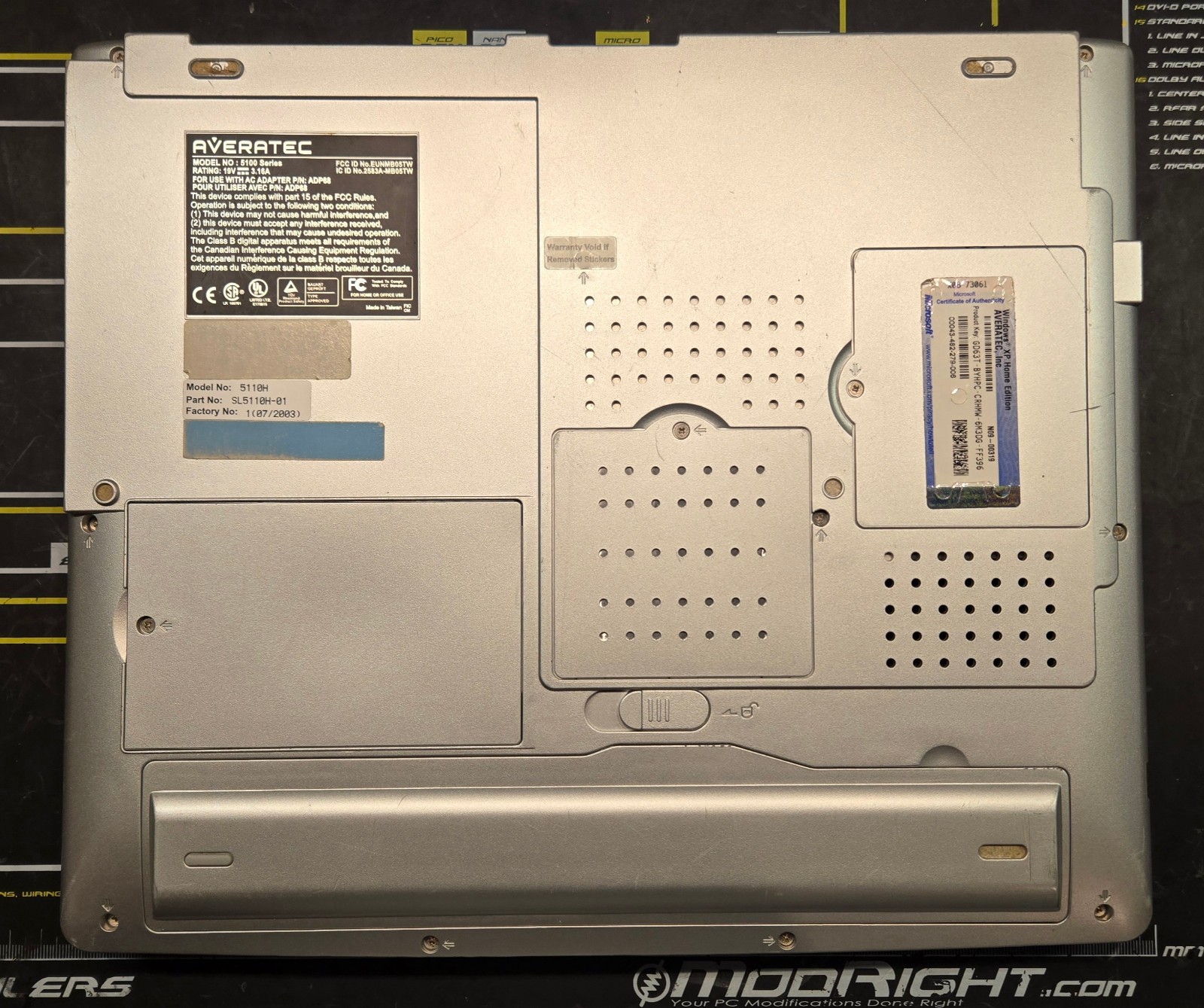 Vintage Averatec 5110H (Intel Pentium M @ 1.3 GHz, 512 MB RAM, WinXP Pro SP3)