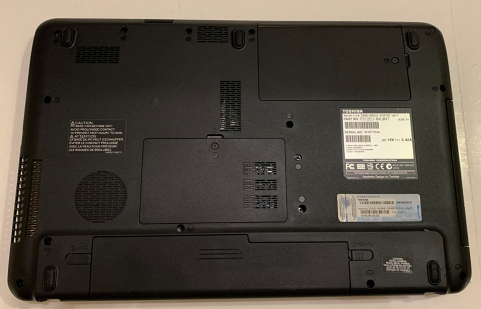 Toshiba Satellite C655 15.6″ WIN 11 ACTIVATED i5-2520M 2.5/3.2 GHZ 8GB 500GB HD