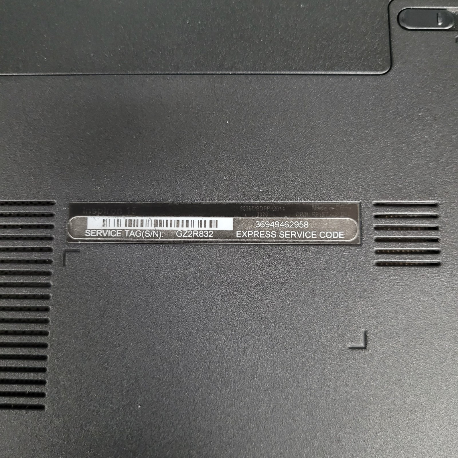 DelL Inspiron 3543/Intel i3-5005u @2.0 GHz/4 GB RAM /500 GB HDD Window 10