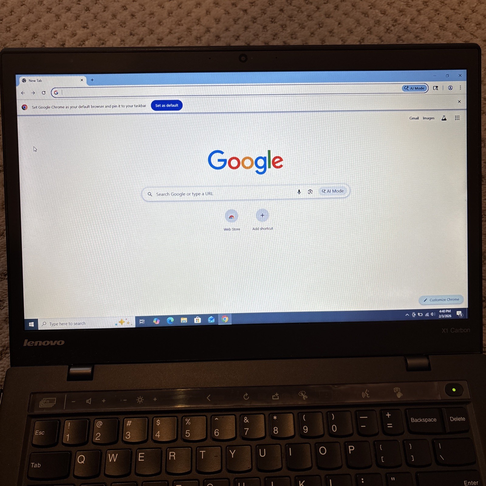 Lenovo ThinkPad X1 Carbon 2nd Gen 14″ i7-4600U 8GB RAM 256GB SSD Win 10 Pro