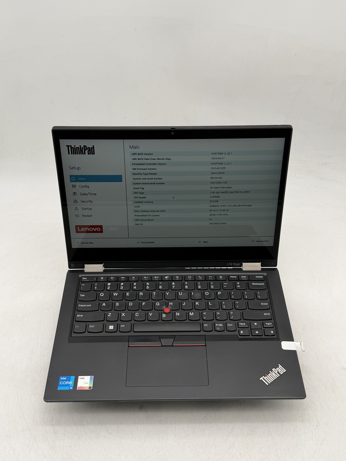 Lenovo ThinkPad L13 Yoga Gen 2 (2-in-1) 13.3″ i5-1135G7 8GB 256GB |NO OS Read|