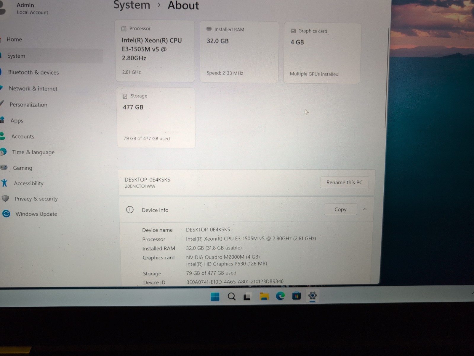 Lenovo ThinkPad P50 Xeon E3-1505M 512GB SATA M.2 32GB RAM Quadro M2000M 4K