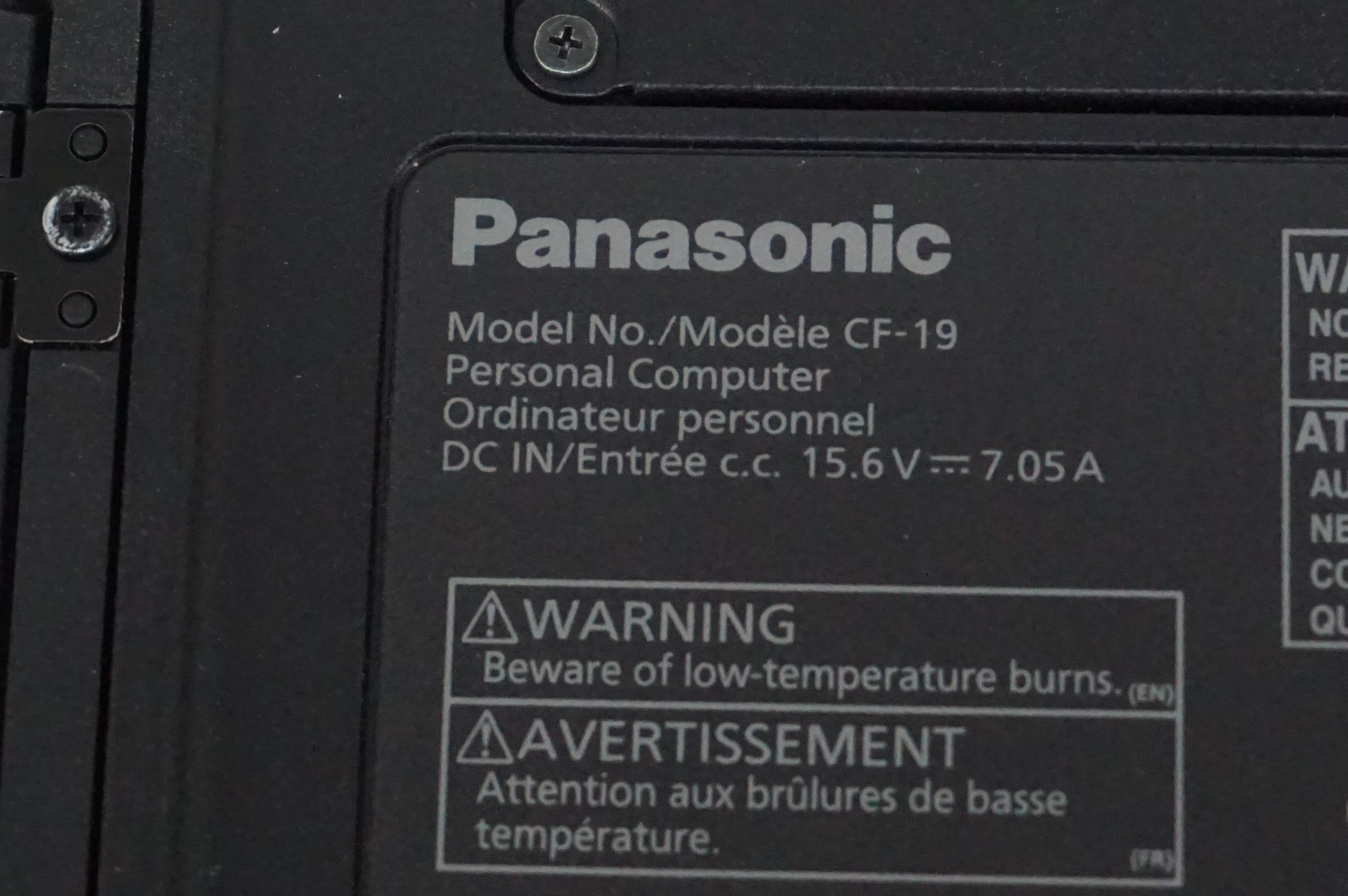 Panasonic Toughbook CF19 i5-3610ME 2.7GHz 4GB RAM Has Stylus No Hard Drive