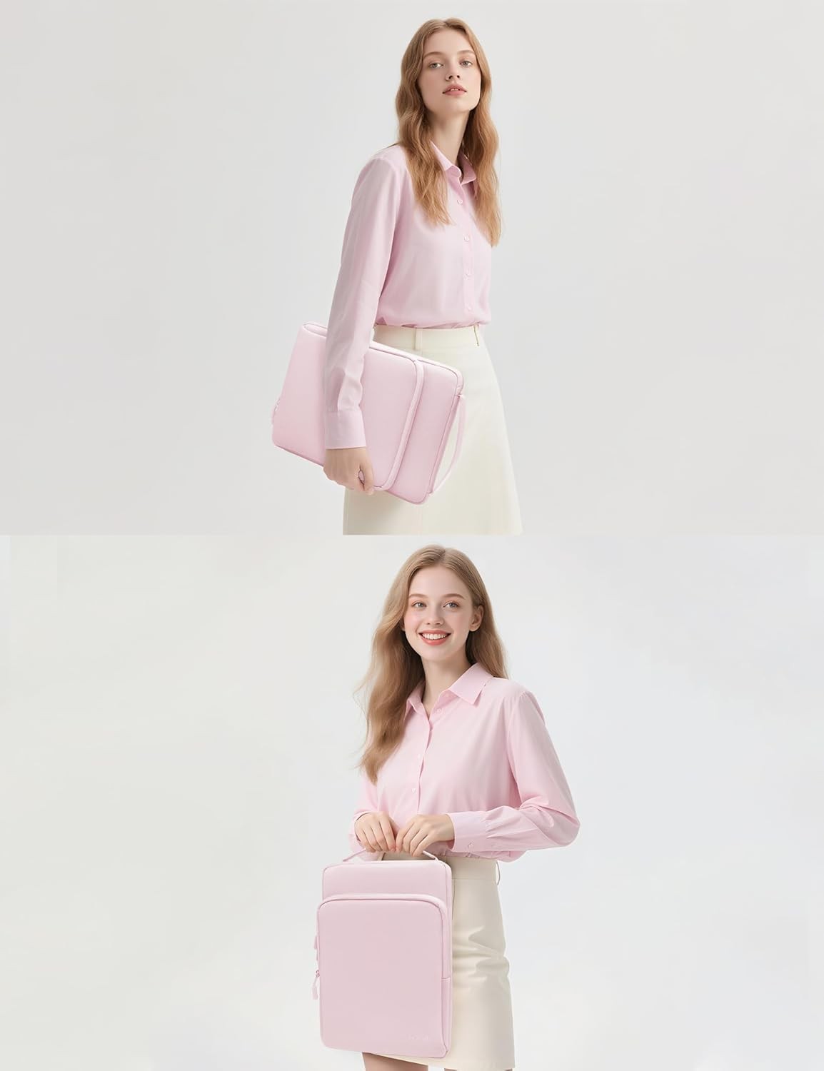 Pale Pink Laptop Sleeve for 15-16 Inch MacBook Pro 16 M4 M3 M2 M1, 2019-2026