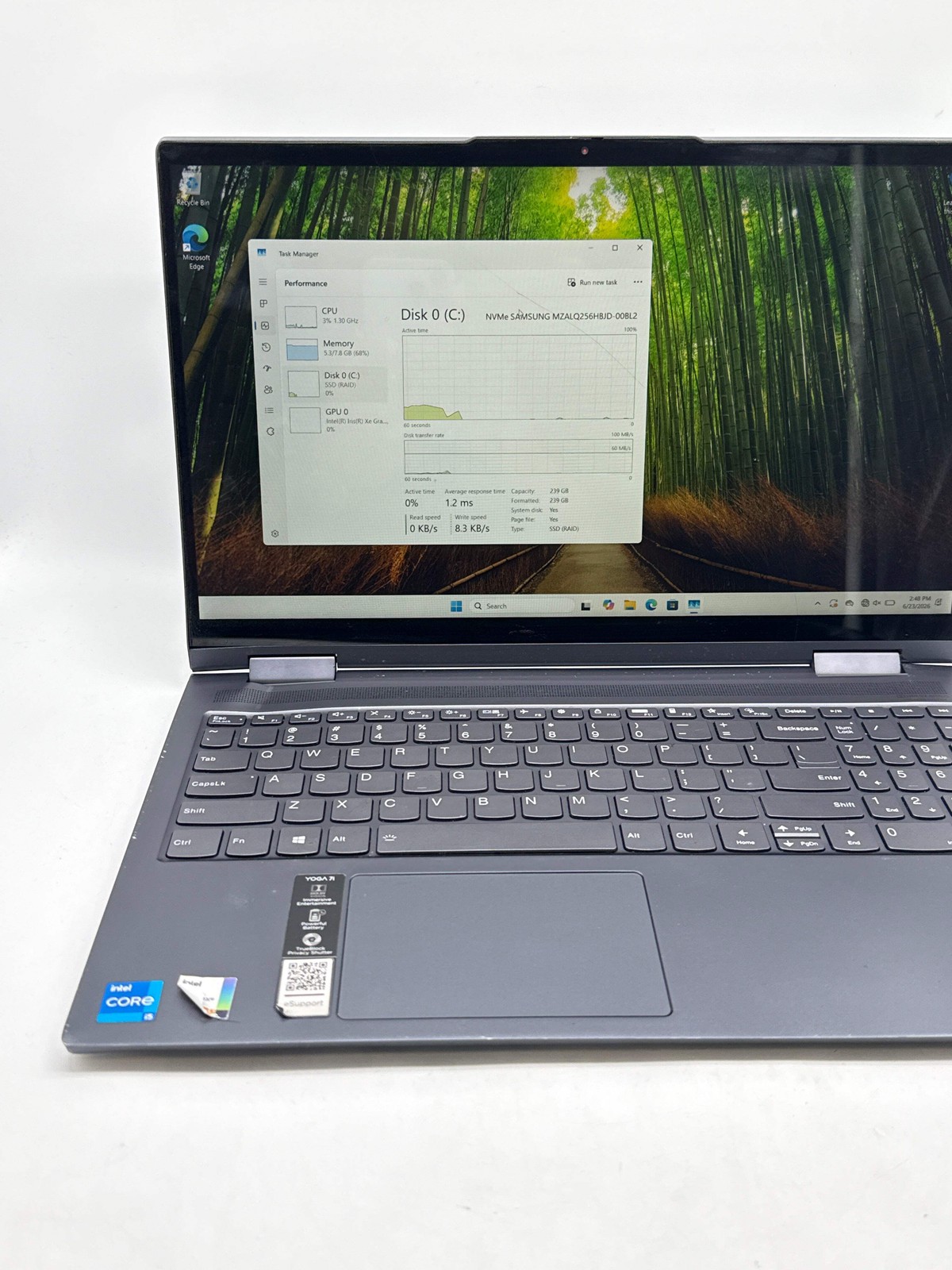 Lenovo Yoga 7 15itl5 i5-1135G7 8GB RAM 256GB SSD – For Parts Read