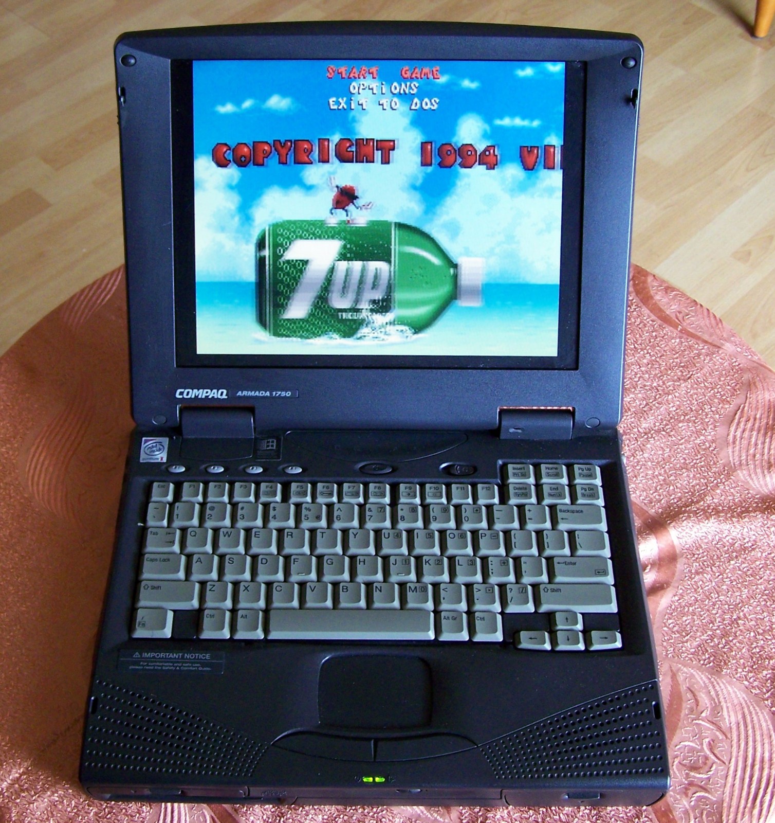 Vtg Compaq Armada 1750 Intel P2 Windows 95 Serial Parallel- ΝΟ 1590 ibm dos e500