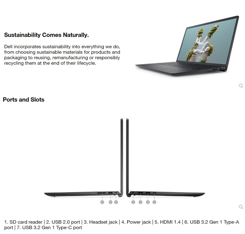 Dell Inspiron 15.6″ Touch Laptop 8 core AMD Ryzen 7 32GB RAM 1TB SSD Win11Pro
