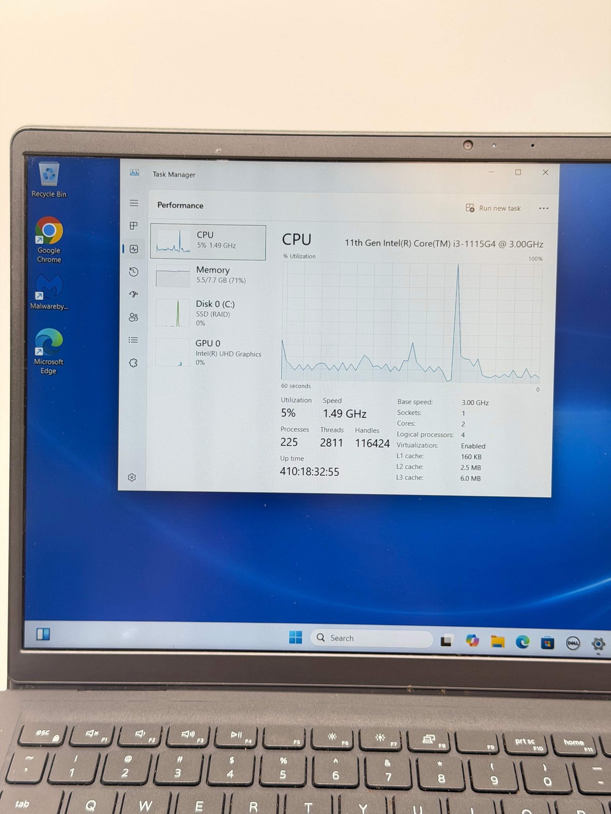 Dell Inspiron 15 3000 Intel Pentium 256GB SSD 8GB RAM 15.6″ Black