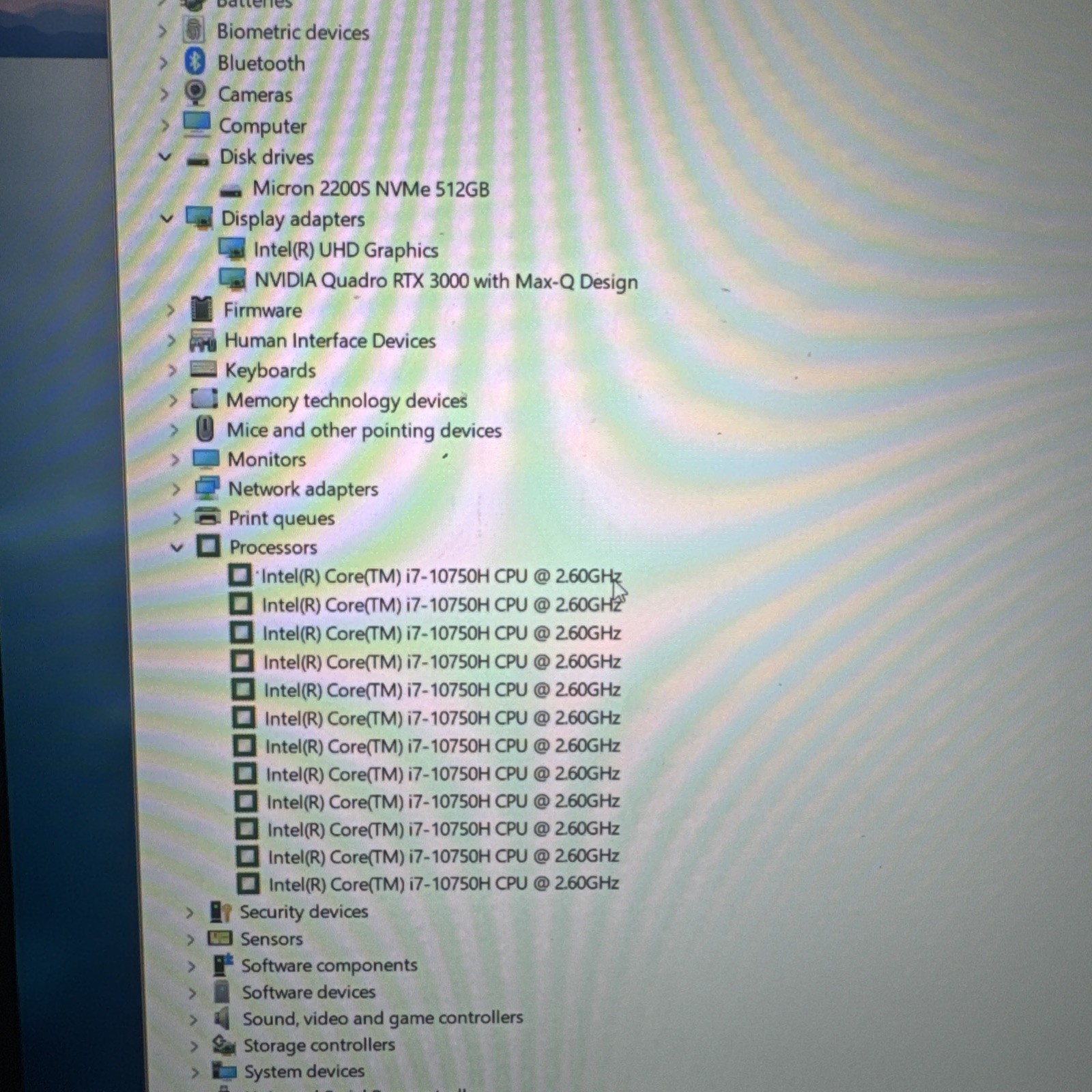 Dell Precision 5750 17” i7-10750H 2.6Ghz 500GB 32GB RTX 3000 Win 11