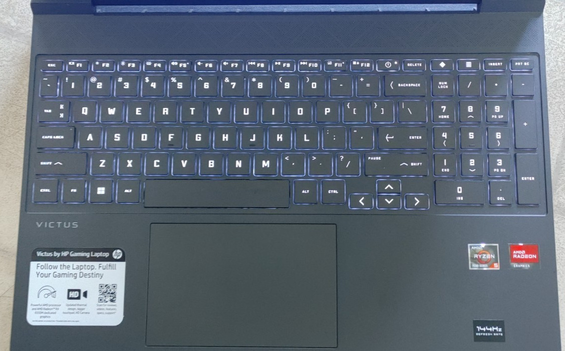 HP Victus 15-fb2063dx AMD Ryzen 5 7535HS Barebone Gaming Laptop RX 6550M Parts