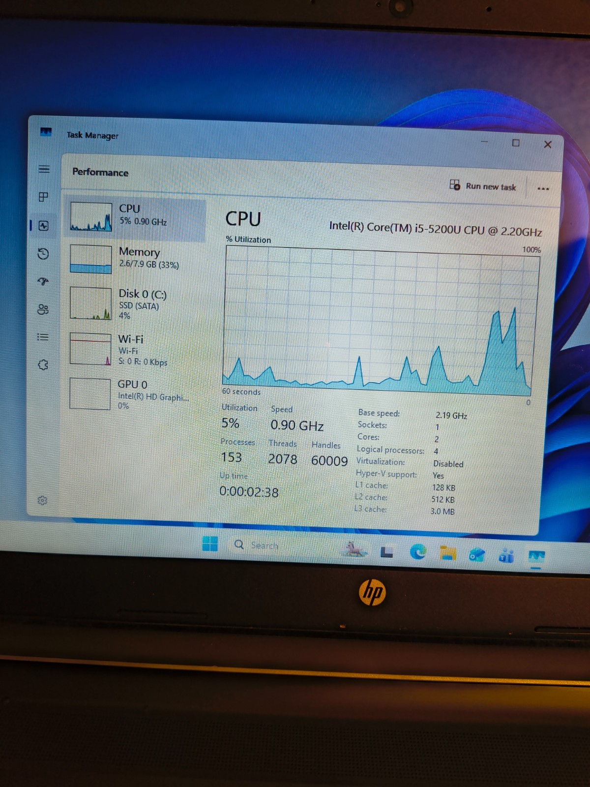 HP Pavilion 15-ab223cl touch/bklt KB Core i5-5200U@2.2GHz 12GB 192GB SSD Wn11Hm