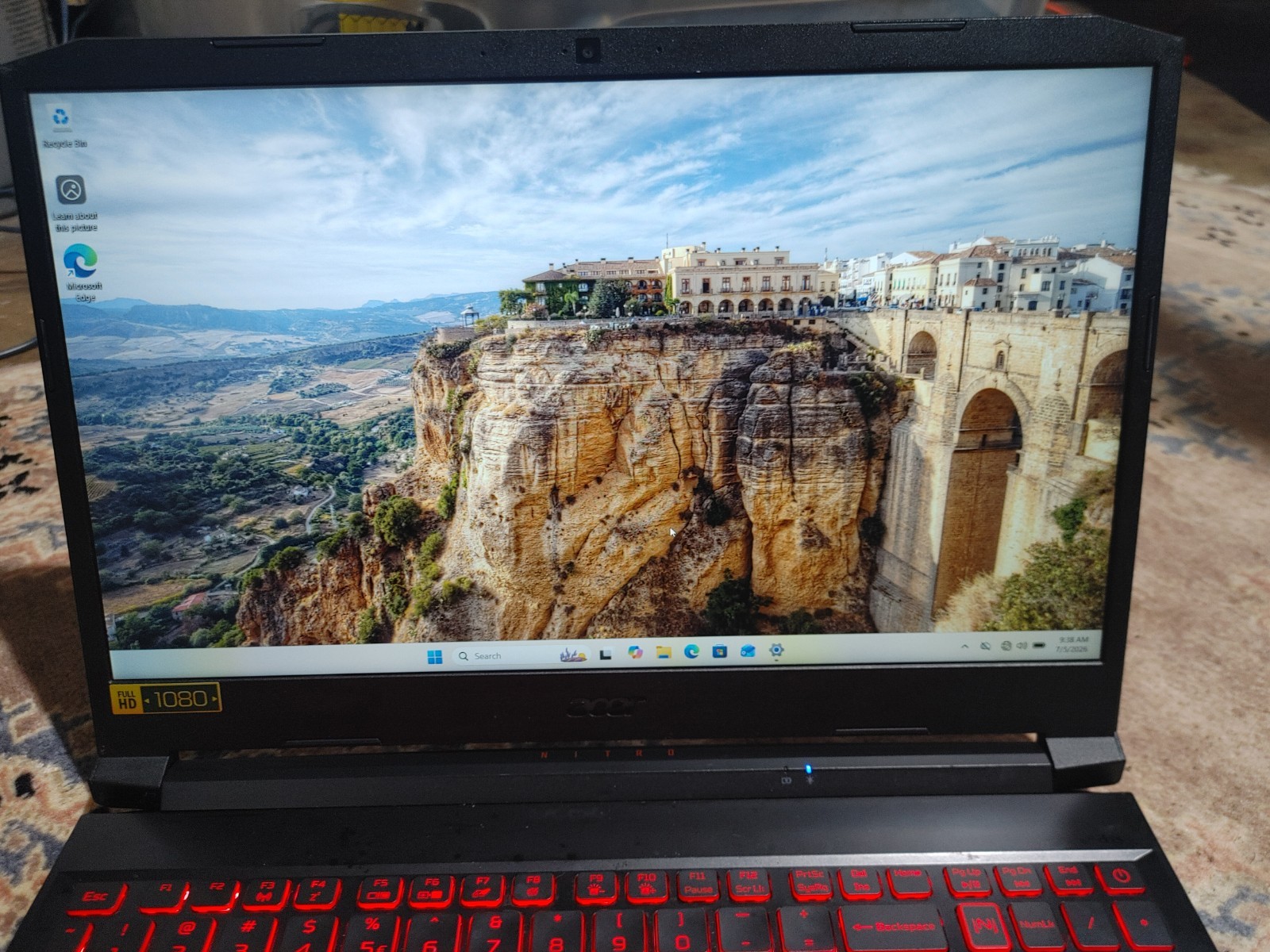 Acer Nitro 5 N20C1 Gaming Laptop i5-11400H, 8GB RAM, 256GB SSD, GTX 1650, Win11
