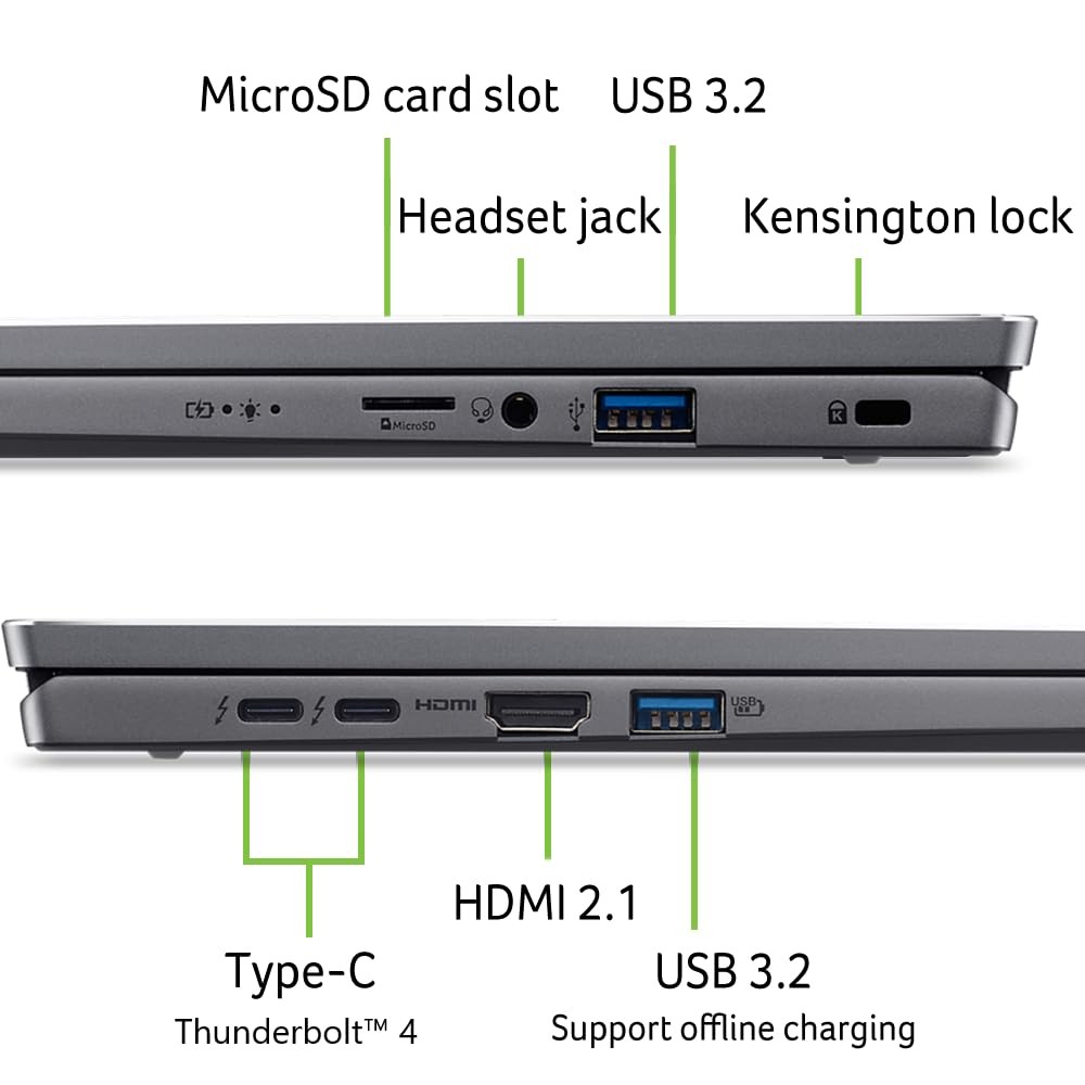 acer Swift Go 16 Intel Evo Edition Laptop | 16″ 1920 x 1200 Touch, Silver