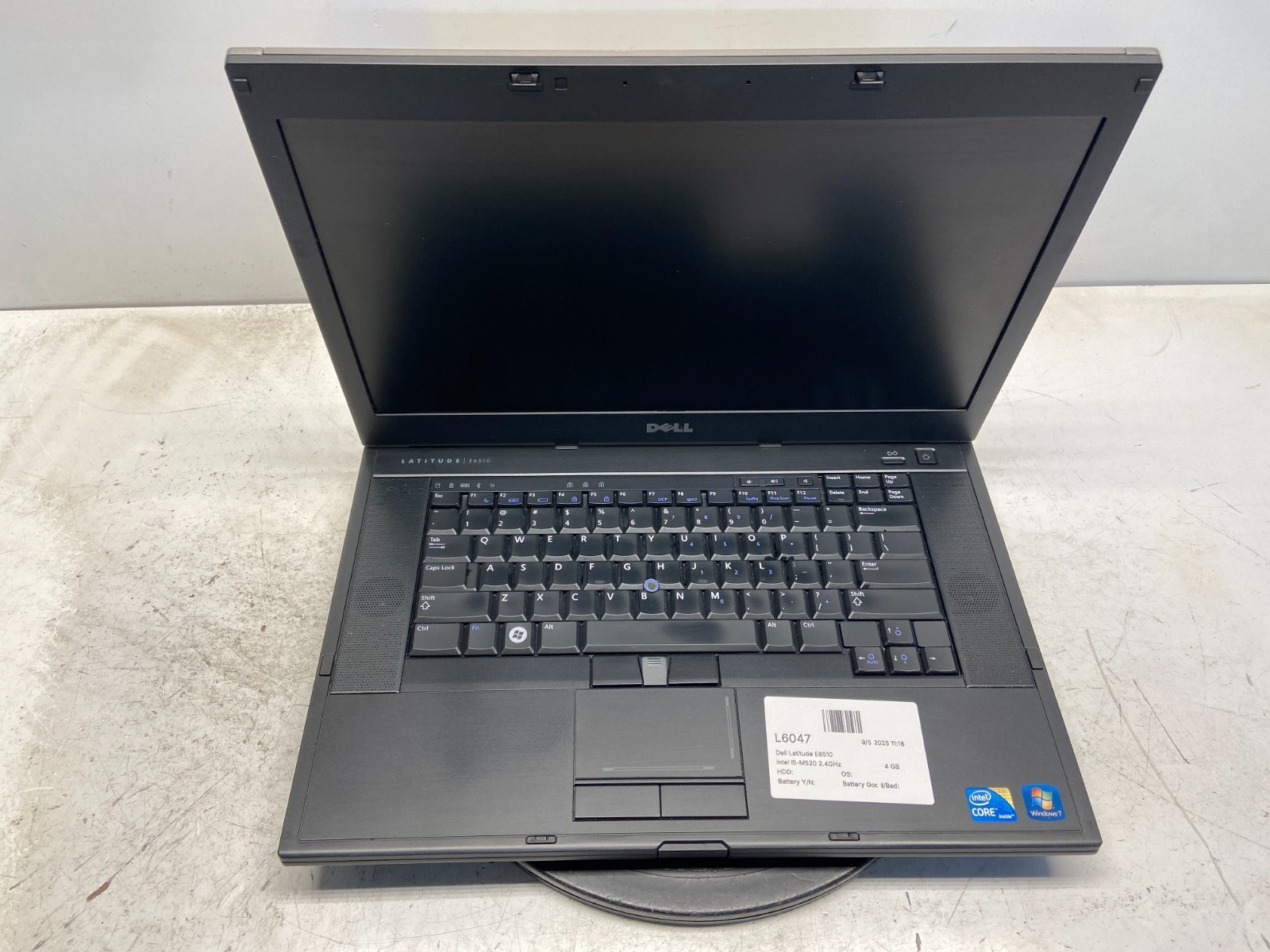 Dell Latitude E6510 Intel i5-M520 2.4GHz 4 GB NO HDD – BIOS LOCKED