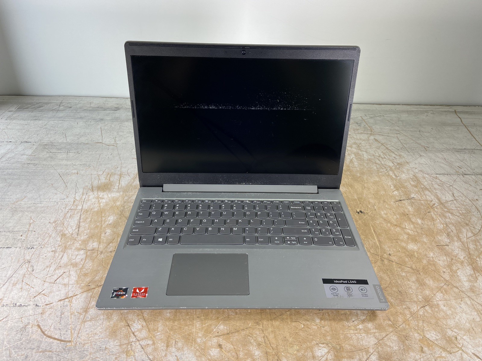 LENOVO IDEAPAD L340-15API AMD RYZEN 3 3200U @ 2.6GHz, 8GB RAM, NO HDD/OS-(PARTS)