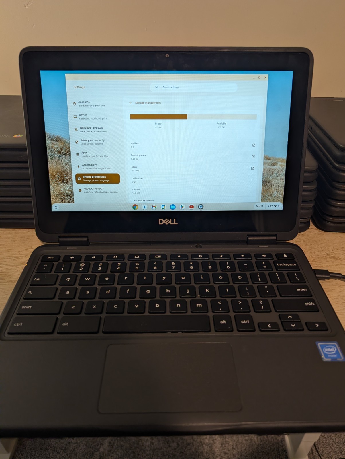 Lot Of 10 Dell 3100 2 In 1 Touch Chromebooks and Charger Intel Celeron, 2.80 GHz