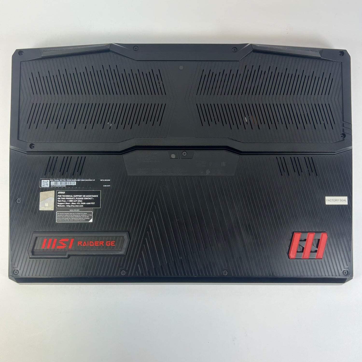 MSI Raider GE77 HX 12UGS 17.3″ i7-12800H 2.0GHz 16GB RAM 1TB SSD GeForce RTX 307
