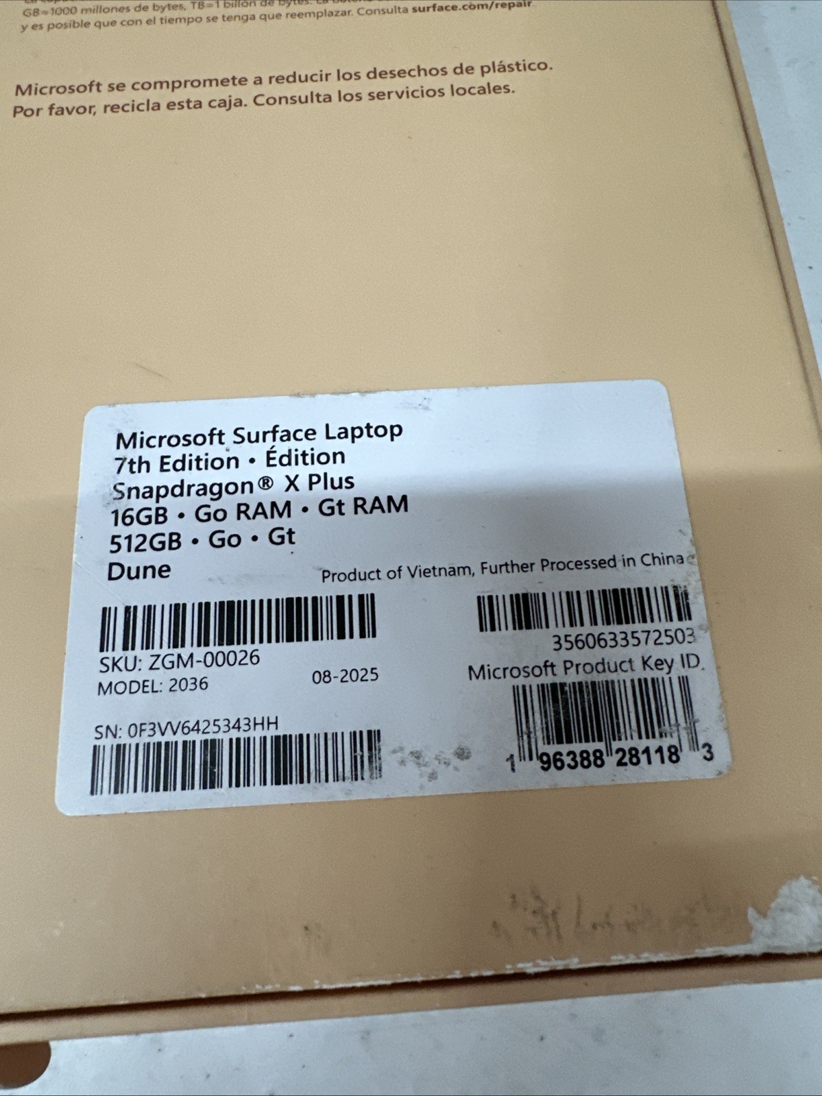 Microsoft Surface Laptop Copilot+ PC 13.8″ TouchScreen Snapdragon X Plus 7th Ed.