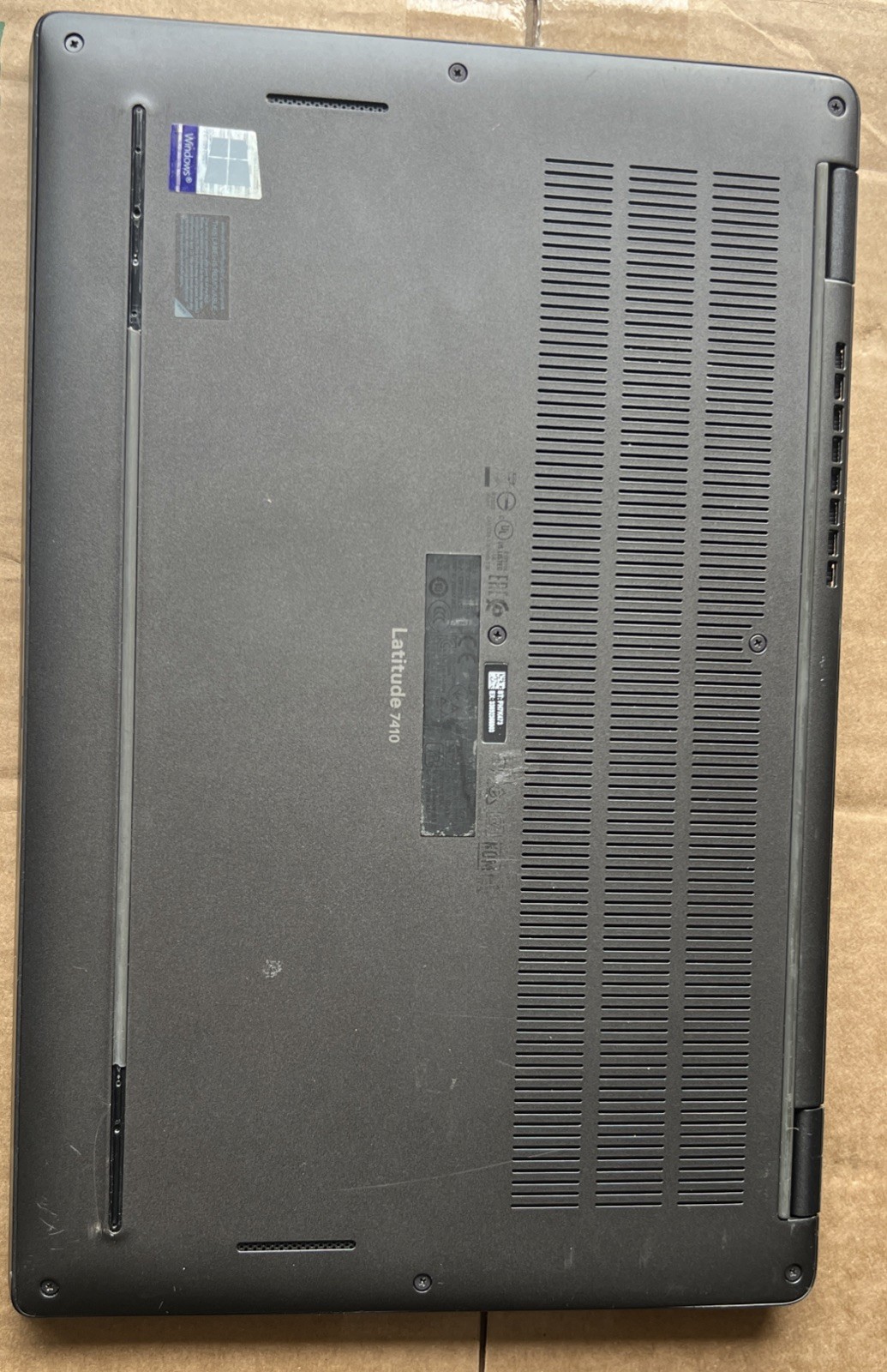 Dell Latitude 7410 14.1″ Core i7 10th Gen Incomplete No SSD, No Batt. Fair.