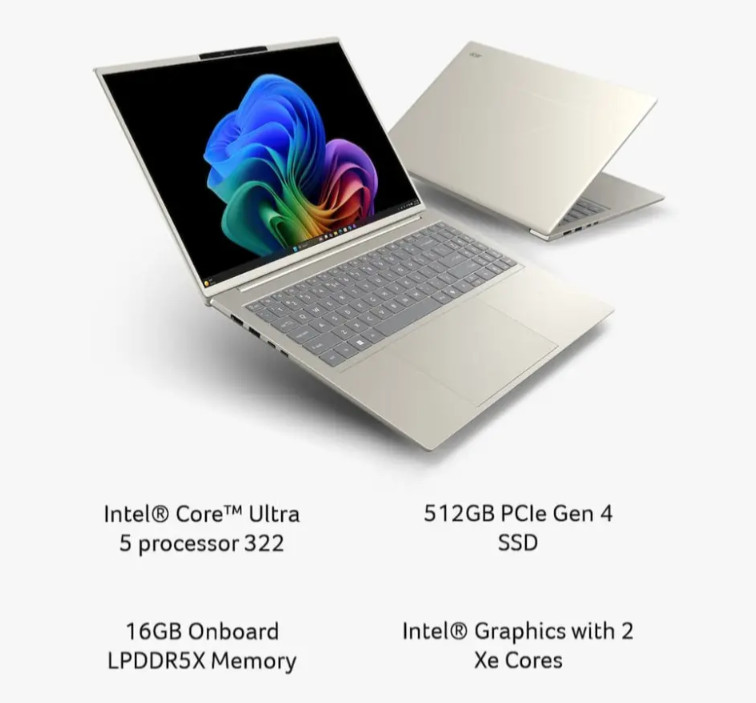 Acer Swift Go 16 AI Copilot+ PC 16” 2K OLED Touchscreen Laptop Intel Core Ultra