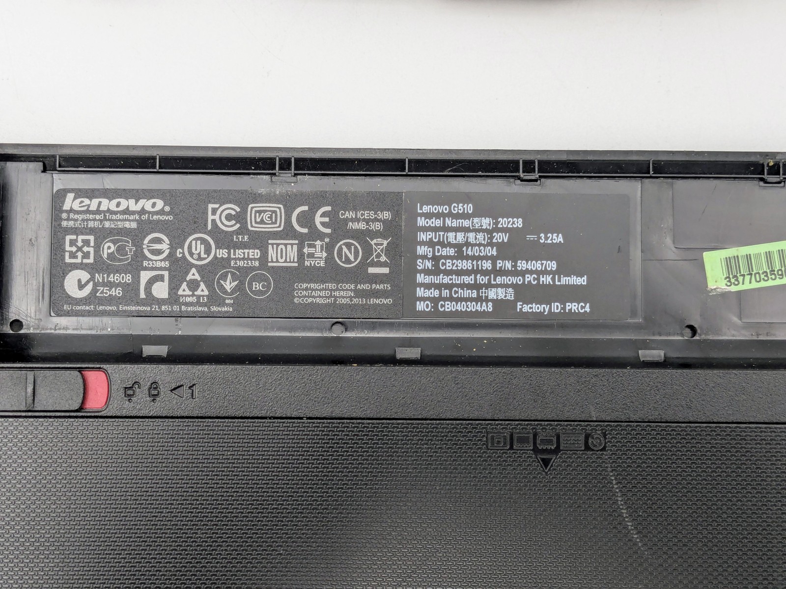 LENOVO G510 15″ HD I5-4200M 512GB SSD 8GB W10 Webcam DVD