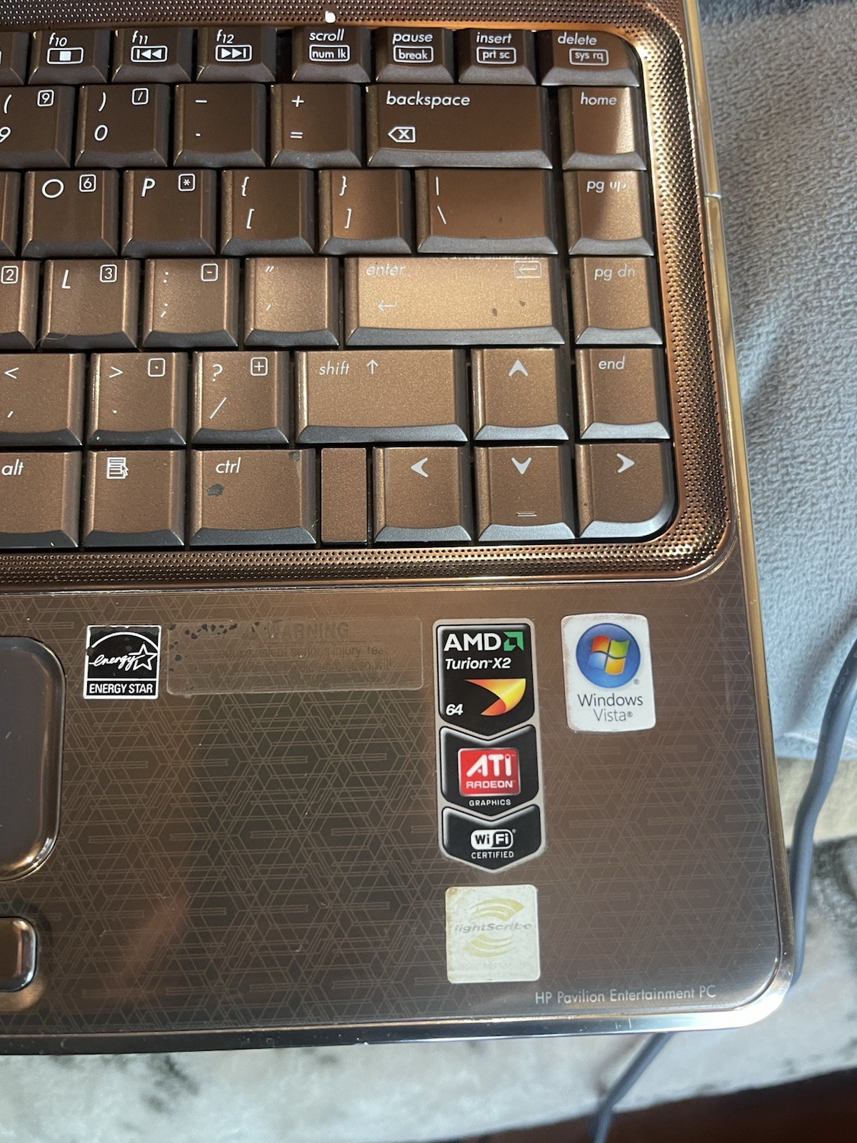 HP Pavilion entertainment PC AMD Turion X2 Window Vista Screen Not On (PARTS)