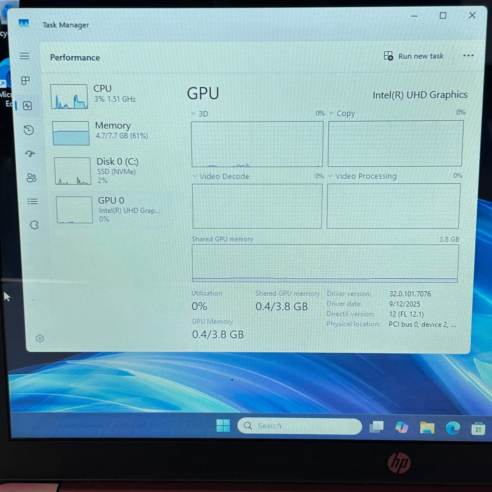 HP 15-FD0229DS 15.6″ Laptop Intel N200, 8GB RAM, 256GB SSD, w/ Charger