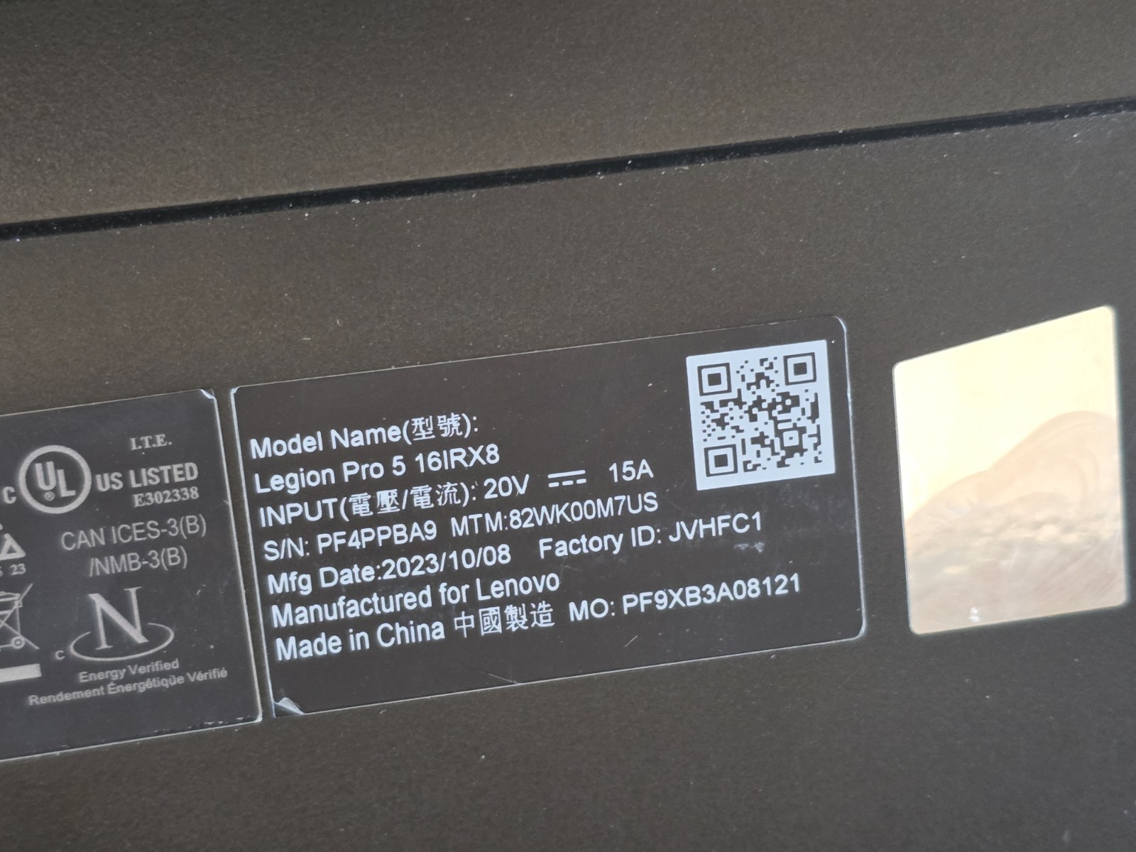 Lenovo Legion Pro 5 16IRX8 16 (1TB SSD, Intel Core i9 13th Gen. 4060 Works Iss