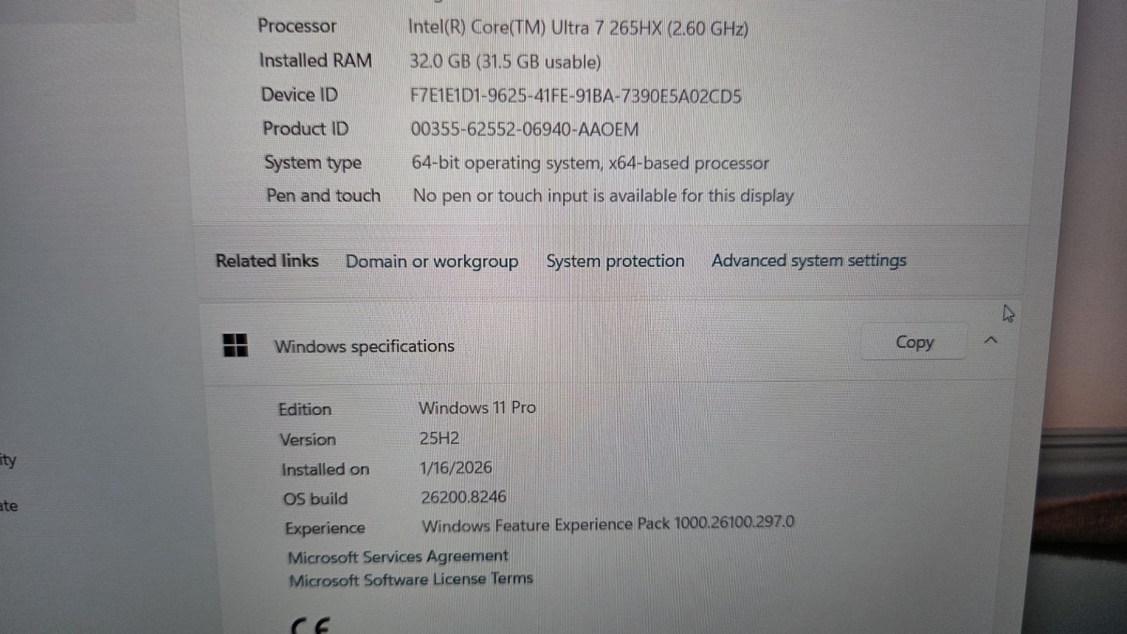 Dell Pro Max 16 Plus MB16250 Nvidia RTX PRO 1000-Ultra 7- 2TB Nvme- 32GB RAM