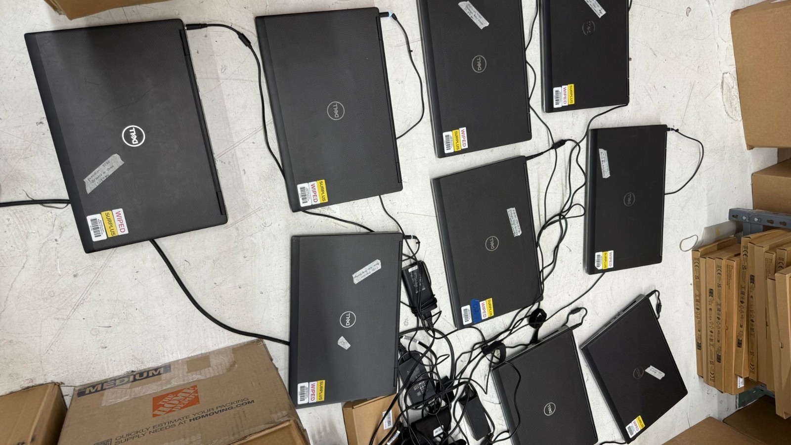Lot of 9 Dell Precision 7730 17″ Laptop Core i5-8300H 8GB RAM NO SSD Boot Bios