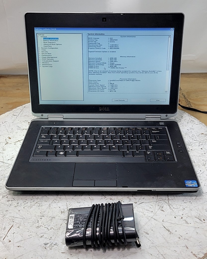 DELL LATITUDE E6430 Laptop Intel I3-3110M 4GB 320GB