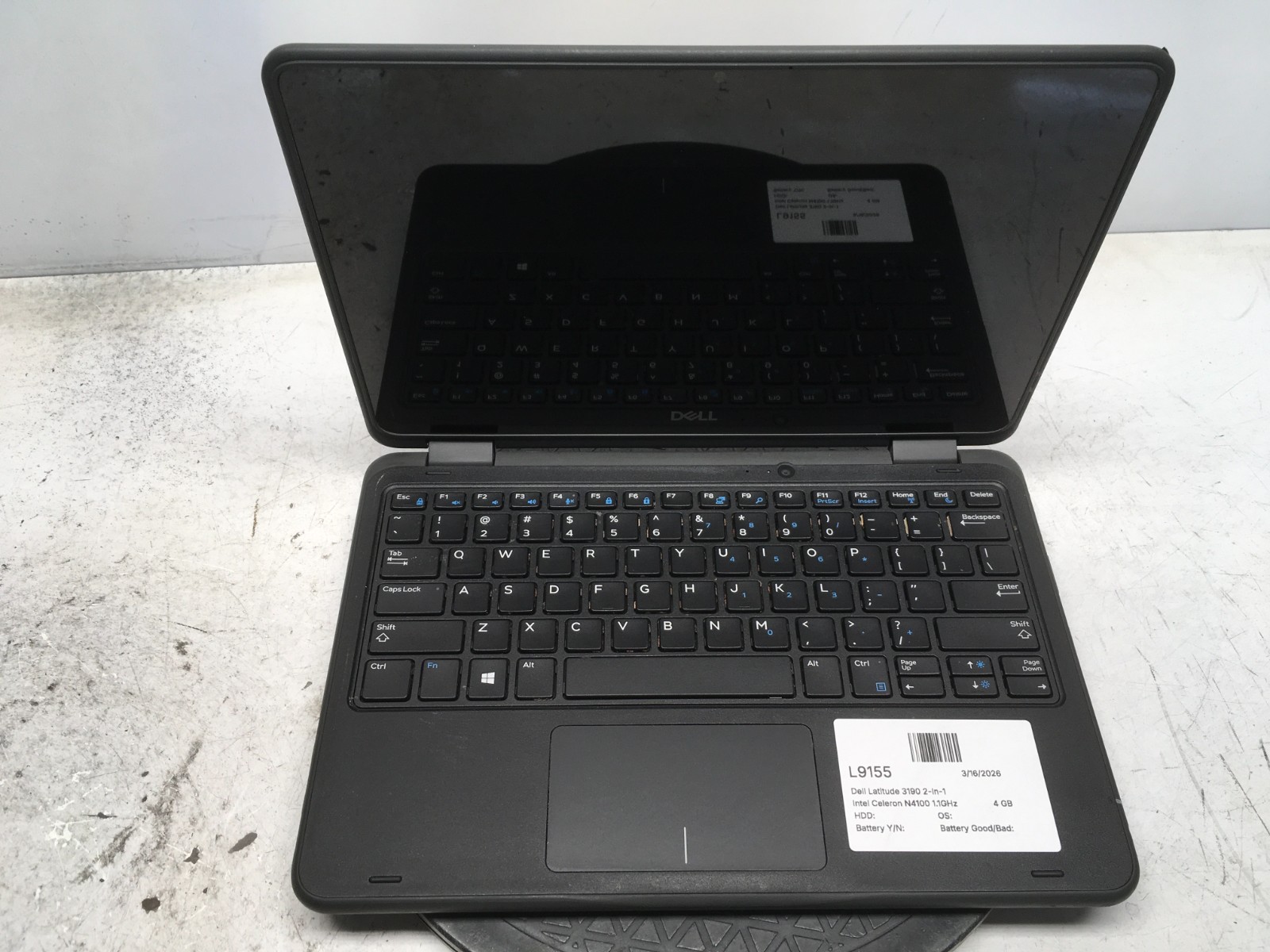 Dell Latitude 3190 2-In-1 Intel Celeron N4100 1.1GHz 4 GB NO HDD BIOS locked
