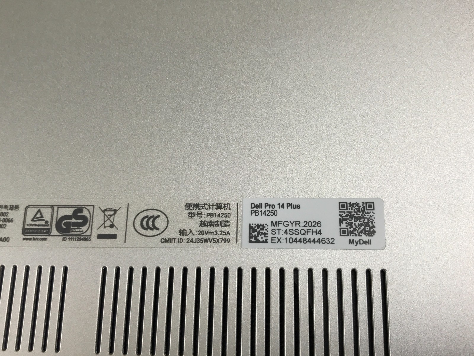 Dell Pro 14 Plus PB14250 Ultra 7 235U vPro 512GB NVMe SSD Win11 Pro