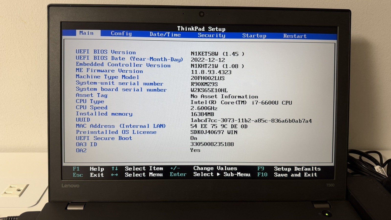 Lenovo ThinkPad T560 i7-6600U 16GB RAM 256GB SSD 15.6″ FHD Windows 11 Pro