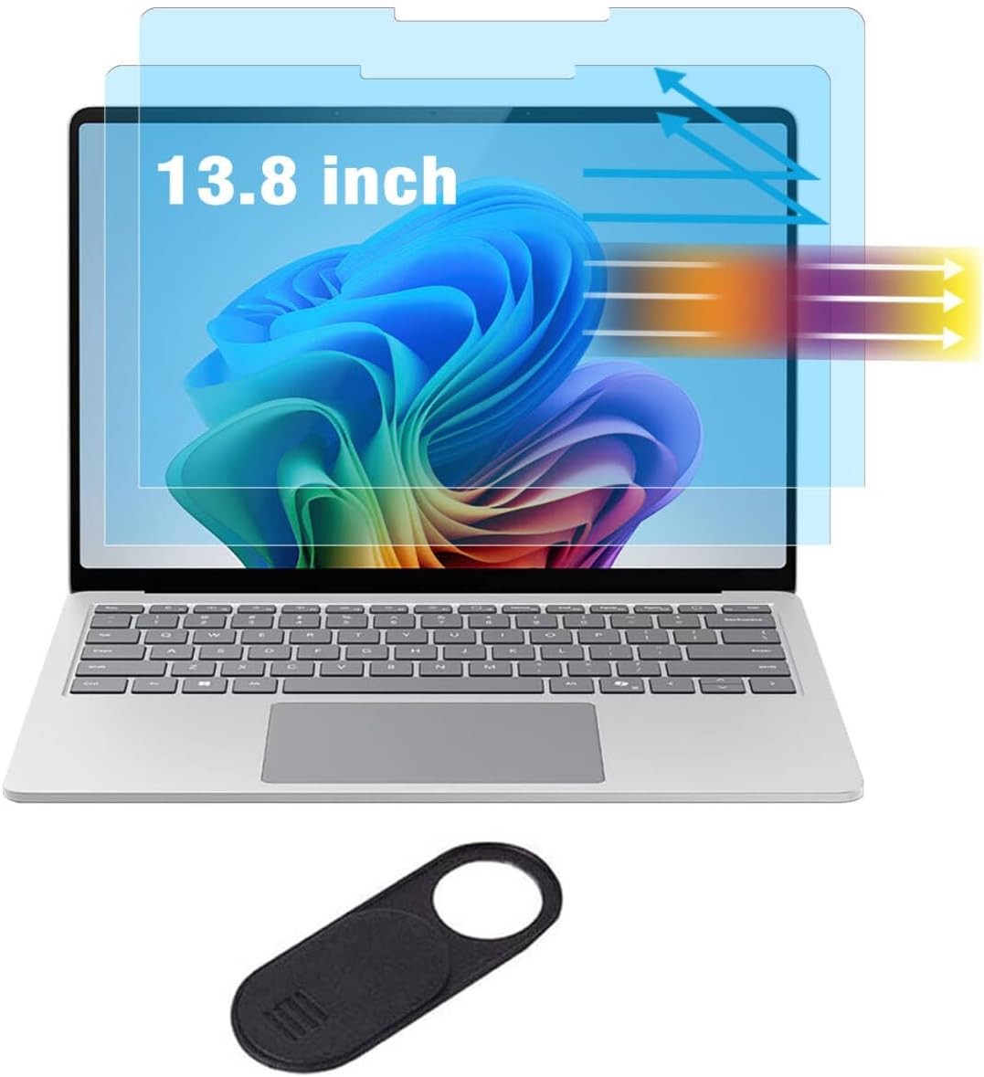 2 Pack Screen Protector for 2025-2024 Microsoft Surface Laptop 7 13.8″ – Anti-Gl