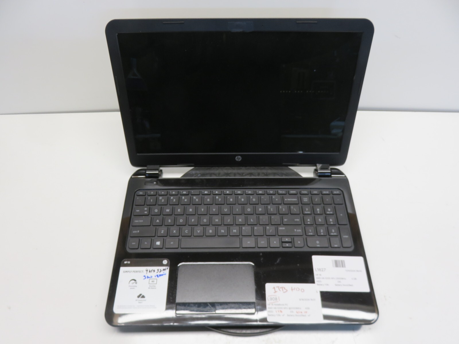 HP 15-G020DX Laptop AMD A6-5200 4GB Ram 1TB HDD Windows 10 – No Battery