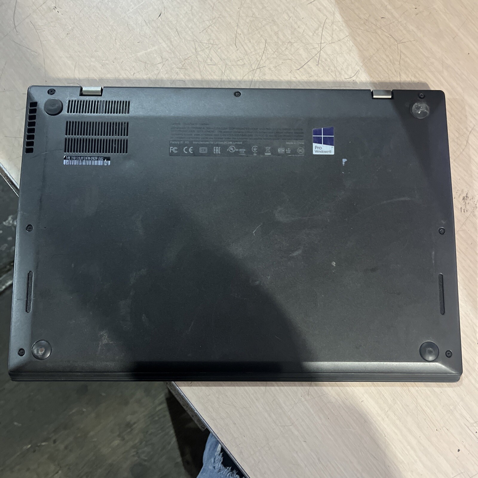 LENOVO THINKPAD X1 CARBON 2ND INTEL CORE I5-4300U 1.90GHZ 8GB RAM NO HD NO OS