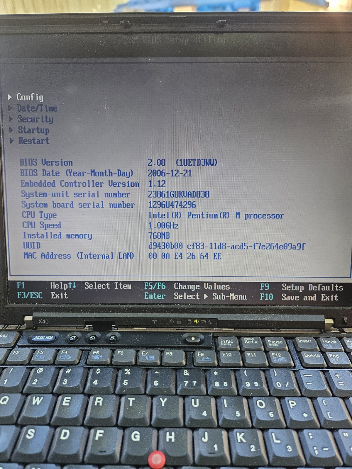 RARE! (NO OS) 12″ IBM Thinkpad X40 Intel Pentium M 1.0 GHz 1.5GB RAM