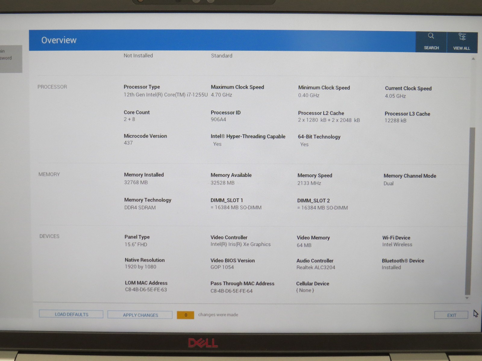 Dell Latitude 5530 i7-1255u @ 1.7GHz 32GB DDR4 256GB m2 15.6″ | Win 11