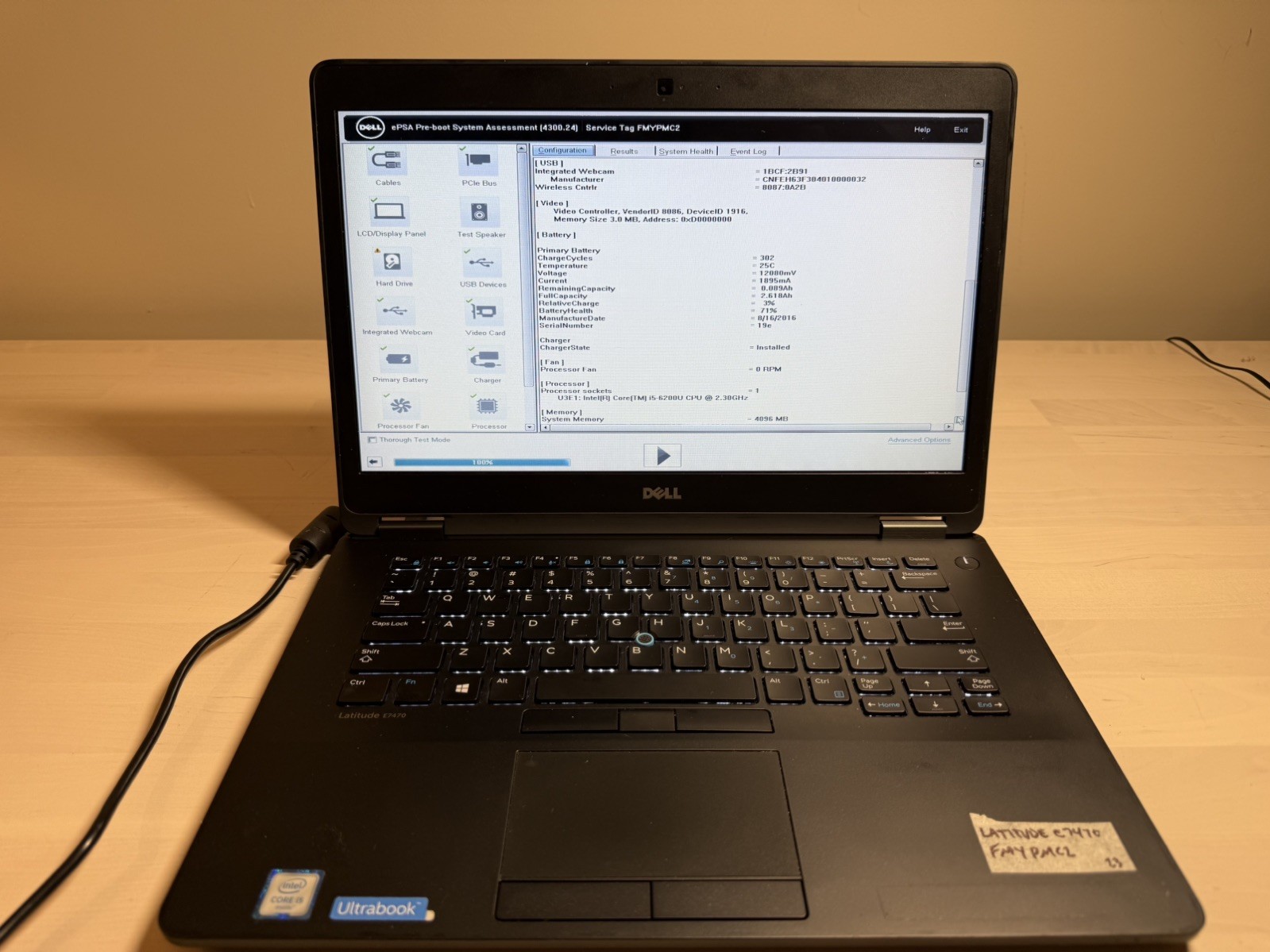 Dell Latitude E7470 Laptop Intel Core i5 6th Gen No HD/OS/AC Adapter