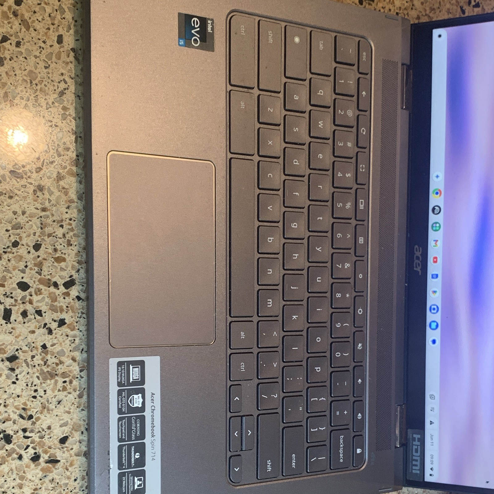 Acer Chromebook Spin 714 14″ Touchscreen Intel Core i5 Gray HDMI Thunderbolt 4