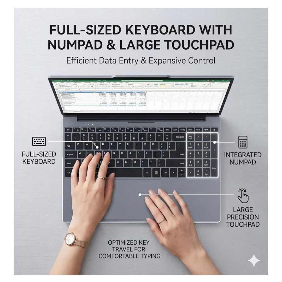 Laptop Computer 15.6 inch, Compatible with Windows 11, Core i5 Processor, Up to